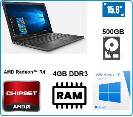 HP 15-bw011dx Laptop Touch Amd 2.5ghz 4gb 500gb Hdmi Webcam w10 Home Laptop
