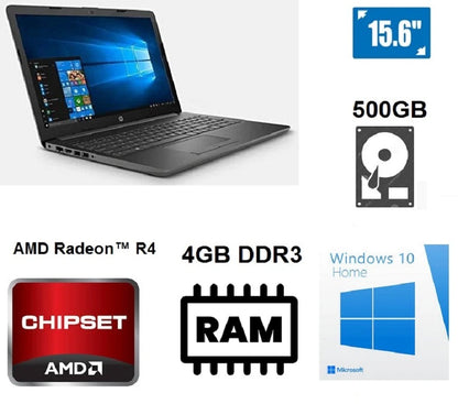 HP 15-bw011dx Laptop Touch Amd 2.5ghz 4gb 500gb Hdmi Webcam w10 Home Laptop