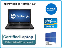 Load image into Gallery viewer, hp Pavilion g6-1159sa 15.6&quot; i3 M370 2.40GHz 4GB 320GB Webcam HDMI Laptop
