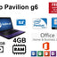 Cheap hp Pavilion G6 Purple 15.6" Inte 2.0GHz, 4GB 25GB W10 PRO WEBCAM, HDMI Laptop
