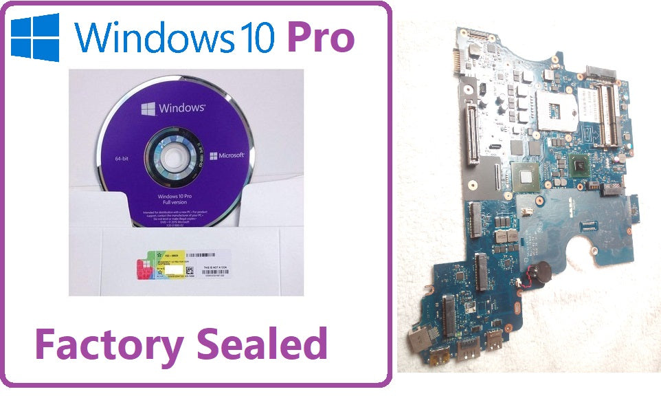 Microsoft WINDOWS PRO 10 64-Bit Eng OEM DVD & COA Sealed Pack